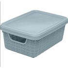 Caixa Organizadora Retangular Juta Com Tampa 15l