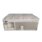 Caixa Organizadora Roupa De Cama Tam P Nylon Pvc Creme