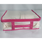 Caixa Organizadora Roupa De Cama Tam P Pvc Cristal Pink