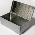 Caixa Organizadora Teclado Prateada 26x8cm