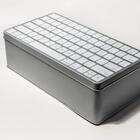Caixa Organizadora Teclado Prateada 26x8cm