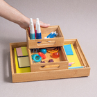 Caixa Organizadora Vazada de Bambu Empilhável 15,1X11X4,5Cm Oikos