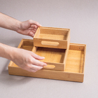 Caixa Organizadora Vazada de Bambu Empilhável 22X15,1X9,3Cm Oikos