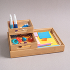 Caixa Organizadora Vazada de Bambu Empilhável 22X15,1X9,3Cm Oikos