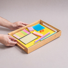 Caixa Organizadora Vazada de Bambu Empilhável 31,8X23X4,5Cm Oikos