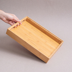 Caixa Organizadora Vazada de Bambu Empilhável 31,8X23X4,5Cm Oikos