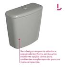 Caixa Para Bacia Acoplada Studio Cinza - Deca