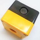 Caixa Para Botoeira Plástica Vazia 1 Furo 22 Mm Tampa Amarela