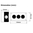 Caixa Para Botoeira Plástica Vazia 3 Furos 22 Mm Tampa Amarela