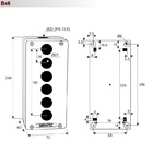 Caixa Para Botoeira Plástica Vazia 6 Furos 22 Mm
