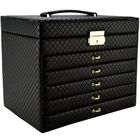 Caixa Para Joias Bijuteria 5 Gavetas Luxo Preto Cbrn10714