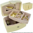 Caixa Para Joias Bijuteria Creme Cbrn10776