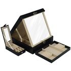 Caixa Para Joias Bijuteria Espelho Luxo Preto Cbrn13050