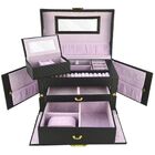 Caixa Para Joias Bijuteria Luxo Preto Cbrn10752