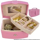 Caixa Para Joias Bijuteria Rosa Cbrn10806