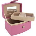 Caixa Para Joias Bijuteria Rosa Cbrn10806
