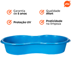 Caixa Piscina Feijão 100 Litros Azul Afort