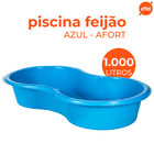 Caixa Piscina Feijão 1.000 Litros Azul Afort