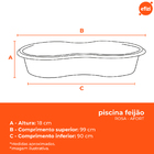 Caixa Piscina Feijão 50 Litros Rosa Afort