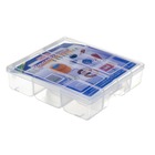 Caixa Organizadora Plástico 1,47L Incolor com Tampa 4,50x16,70x19,50cm Organizadores São Bernardo