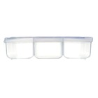 Caixa Organizadora Plástico 1,47L Incolor com Tampa 4,50x16,70x19,50cm Organizadores São Bernardo