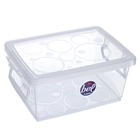 Caixa Organizadora Plástico 1,5L Incolor com Tampa 9x20x14cm Bel Ordene