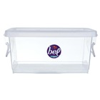 Caixa Organizadora Plástico 1,5L Incolor com Tampa 9x20x14cm Bel Ordene