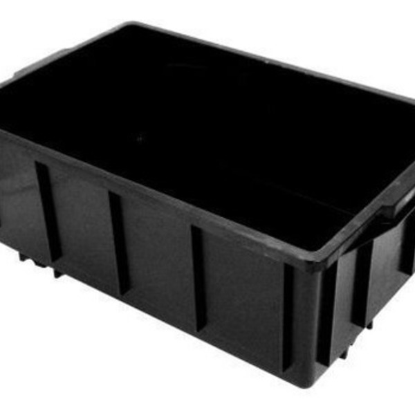 Caixa Plastica 15,5l Com Tampa Preto