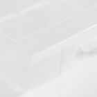 Caixa Organizadora Plástico 2,94L Incolor com Tampa 4,50x33,50x19,50cm Organizadores São Bernardo