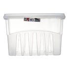 Caixa Organizadora Plástico 56L Incolor com Tampa 36,50x40,30x55,50cm Organização Plasútil