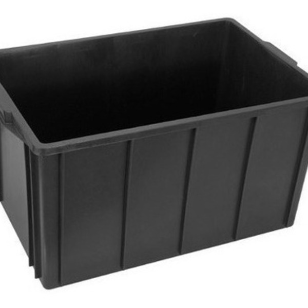 Caixa Plástica 61l (cx4) Sem Tampa Preto