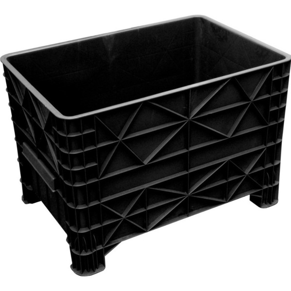 Caixa Plástica Com Capacidade Para 370l  Preta