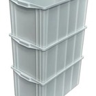Caixa Plastica Container 140l Branca Com Tampa 1010 Branco Li