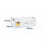 Caixa Plástica Ferram Baú 620x405x175mm S/ Alça Transp