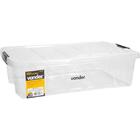 Caixa Plástica Ferram Baú 620x405x175mm S/ Alça Transp