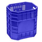 Caixa Plástica Lixeira Via Pública Vazada 70 Litros Pn 70 Azu