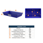 Caixa Plástica Multiuso 27x107x170cm 340 Litros Azul