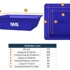 Caixa Plástica Multiuso 33x107x107cm 250 Litros