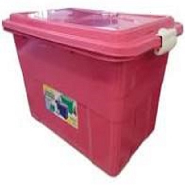 Caixa Plastica Organizadora 60l Vermelho