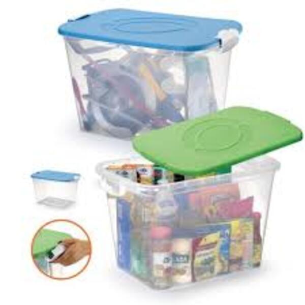 Caixa Plástica Organizadora De 30l Transparente