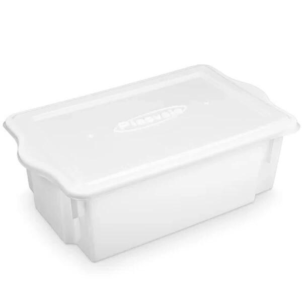 Caixa Plástica Organizadora De Alimentos 24,5l Branca Com Tam