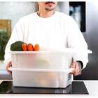 Caixa Plástica Organizadora De Alimentos 24,5l Branca Com Tam