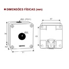 Caixa Plástica P/ Trilho Din Amarela 1 Furo 22mm Bx1-sba