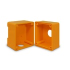 Caixa Plástica P/ Trilho Din Amarela 1 Furo 22mm Bx1-sba