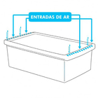 Caixa Plástico Organizadora Para Legumes E Salada Pequeno Ord