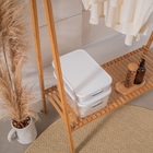 Caixa Organizadora de Plástico Transparente Retangular com Tampa 5,5L 17x16x24cm Oikos