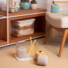 Caixa Organizadora de Plástico Transparente Retangular com Tampa 5,5L 24x8x35cm Oikos