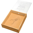 Caixa Porta Rolhas Em Madeira Com Tampa De Acrílico Presente