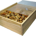 Caixa Porta Rolhas Em Madeira Com Tampa De Acrílico Presente