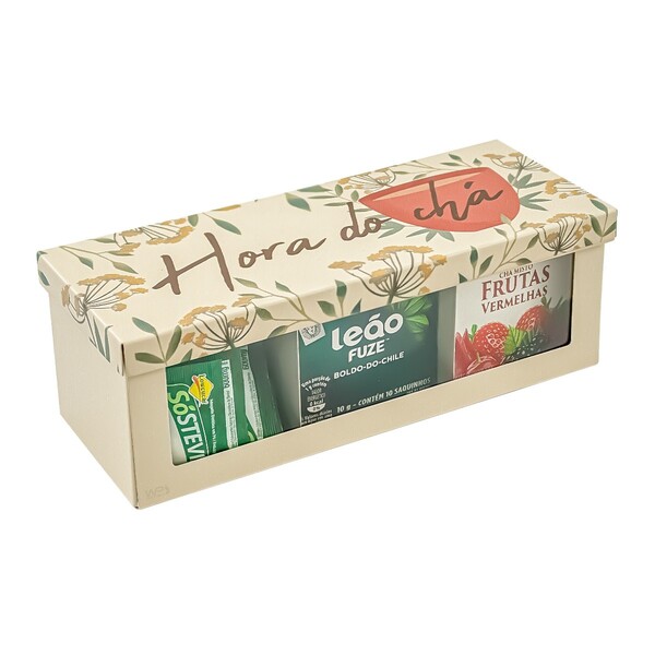 Caixa Porta Sachês Em Aço 3 Divisões Hora Do Chá - Wp Connect